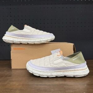 New W/ Box! Women's Merrell HUT MOC 2 Moonbeam Beige Slip On Sneakers Size 7